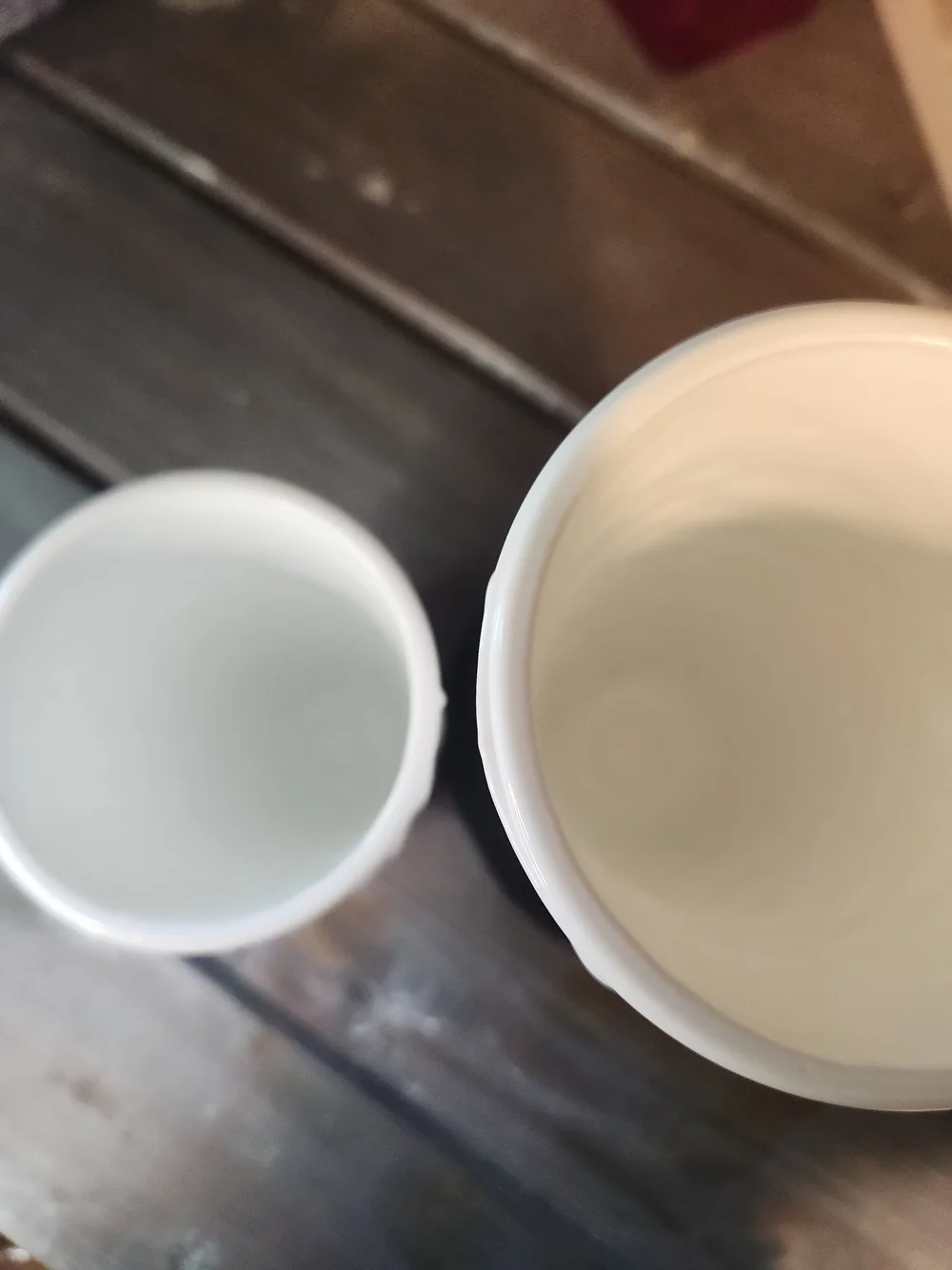 White Textured Ceramic Vase Pair - Floral Bubble Relief